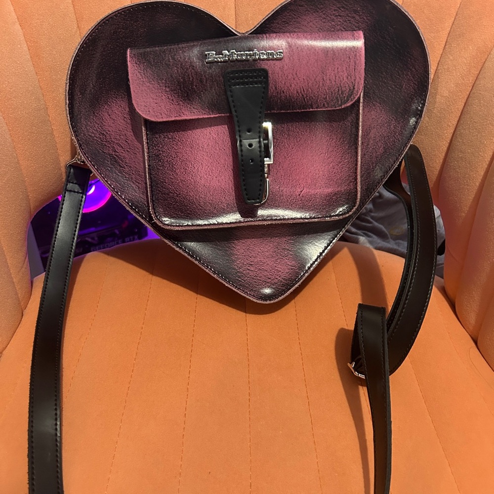Dr. Martens Pink and Black Heart-Shaped Women's Bag / Backpack